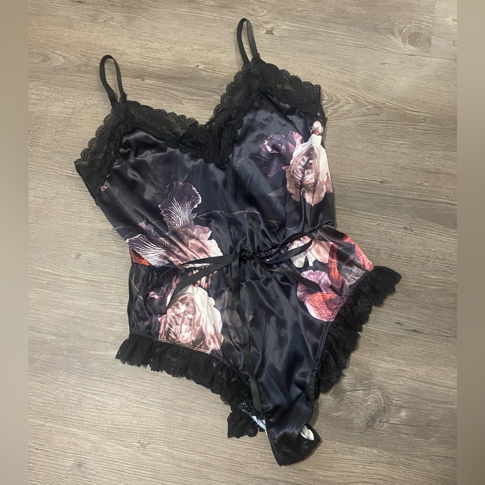 NWT Dolls Kill / Widow Basic Witchery Satin Teddy